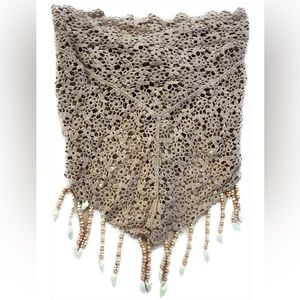 Crochet sea shell tube top and sarong